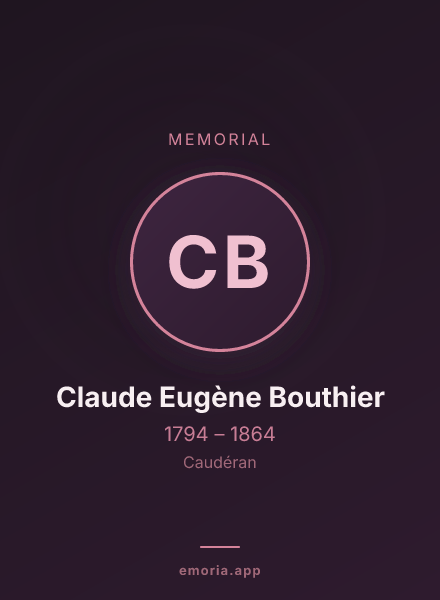 Memorial portrait of Claude Eugène Bouthier