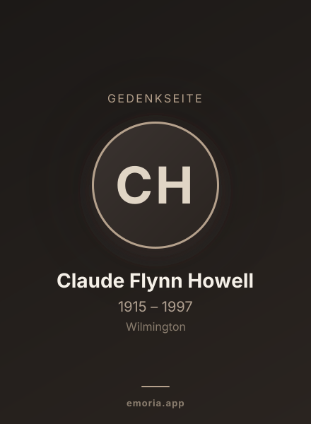 Gedenkportrait von Claude Flynn Howell