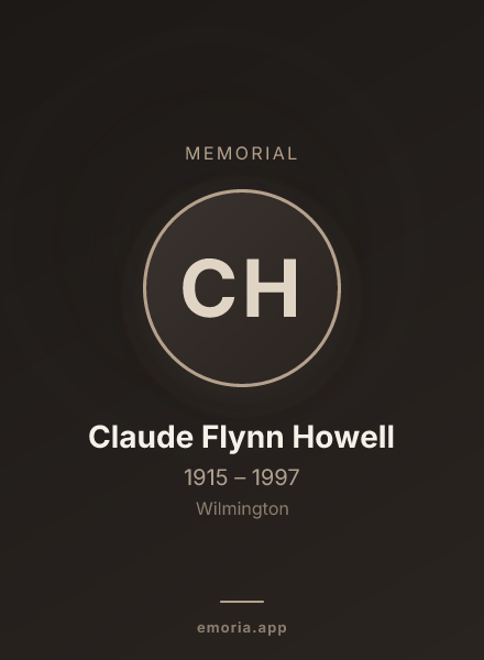 Memorial portrait of Claude Flynn Howell