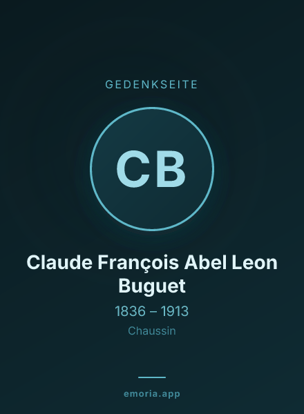 Gedenkportrait von Claude François Abel Leon Buguet