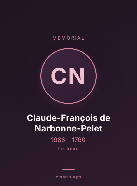 Memorial portrait of Claude-François de Narbonne-Pelet