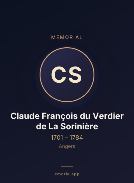 Memorial portrait of Claude François du Verdier de La Sorinière