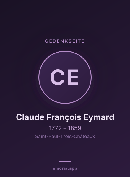 Gedenkportrait von Claude François Eymard
