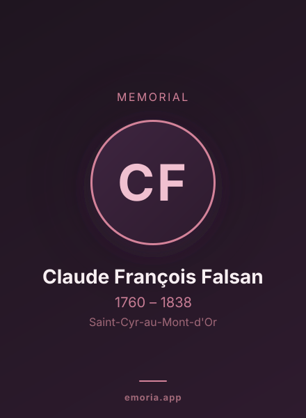 Memorial portrait of Claude François Falsan