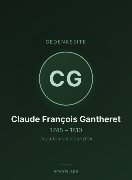 Gedenkportrait von Claude François Gantheret