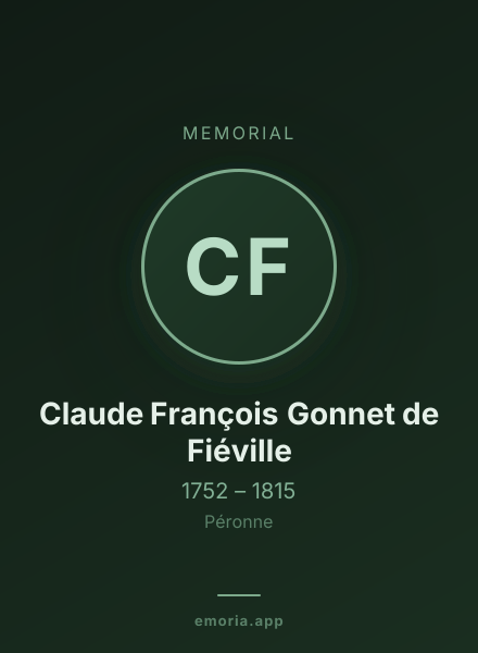 Memorial portrait of Claude François Gonnet de Fiéville