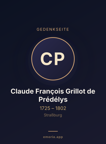 Gedenkportrait von Claude François Grillot de Prédélys