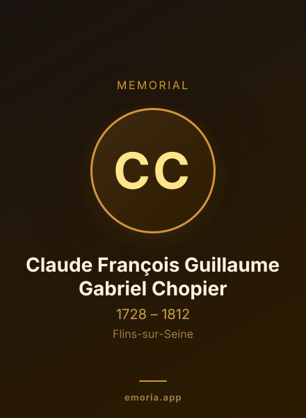 Memorial portrait of Claude François Guillaume Gabriel Chopier