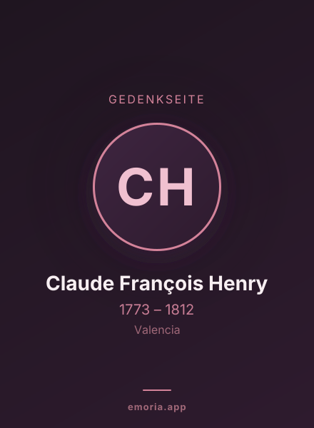 Gedenkportrait von Claude François Henry