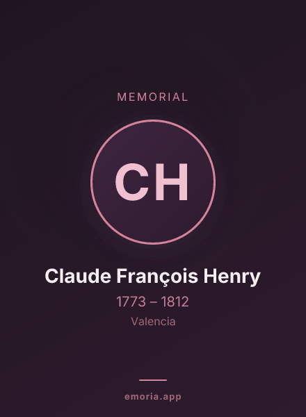 Memorial portrait of Claude François Henry