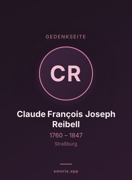 Gedenkportrait von Claude François Joseph Reibell