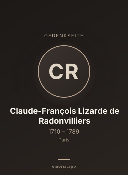 Gedenkportrait von Claude-François Lizarde de Radonvilliers