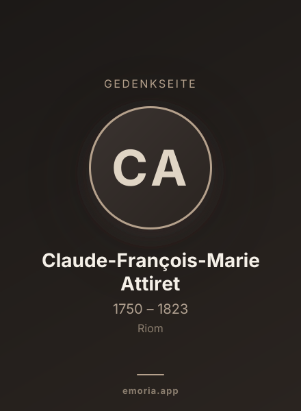 Gedenkportrait von Claude-François-Marie Attiret