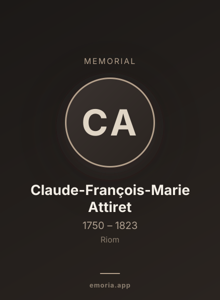 Memorial portrait of Claude-François-Marie Attiret