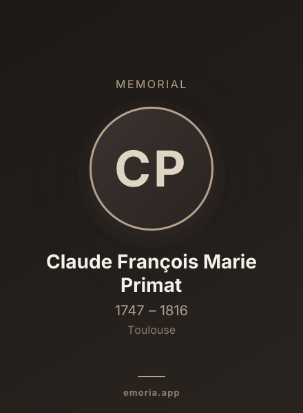 Memorial portrait of Claude François Marie Primat