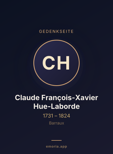 Gedenkportrait von Claude François-Xavier Hue-Laborde