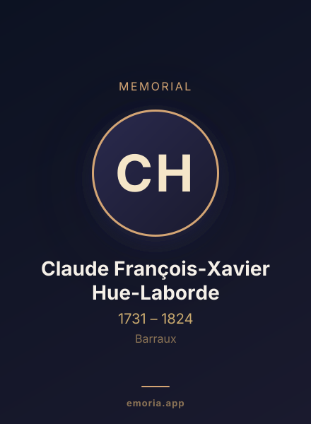 Memorial portrait of Claude François-Xavier Hue-Laborde