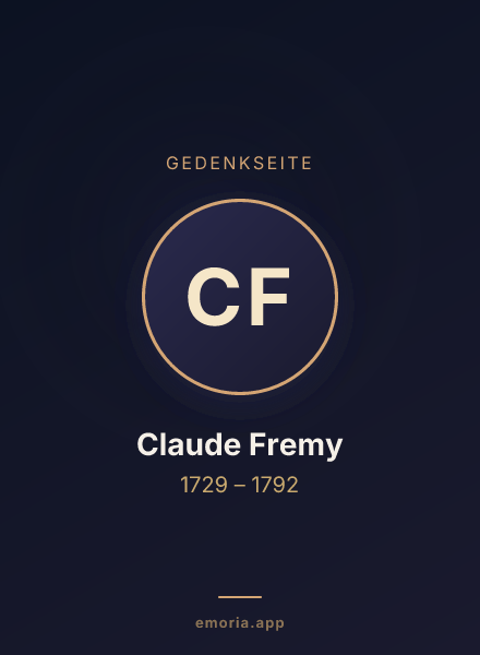 Gedenkportrait von Claude Fremy