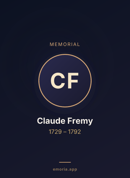 Memorial portrait of Claude Fremy