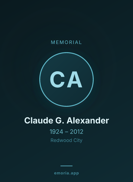 Memorial portrait of Claude G. Alexander