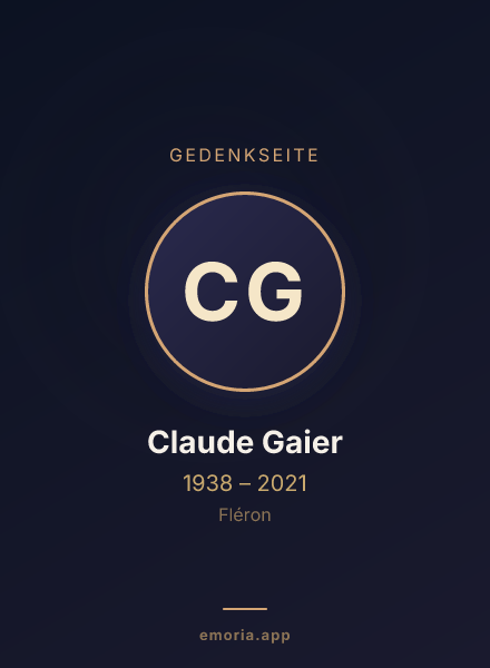 Gedenkportrait von Claude Gaier