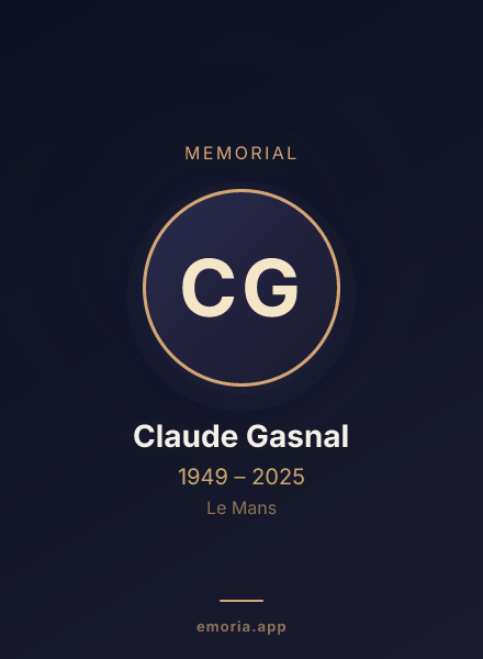 Memorial portrait of Claude Gasnal