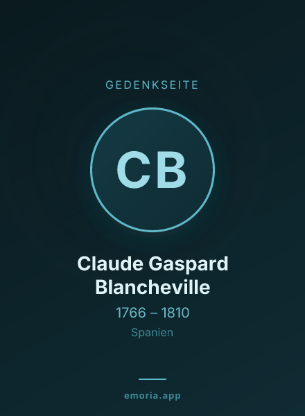 Gedenkportrait von Claude Gaspard Blancheville