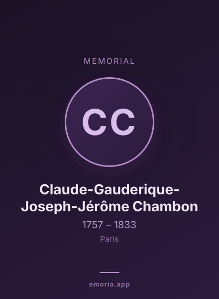 Memorial portrait of Claude-Gauderique-Joseph-Jérôme Chambon