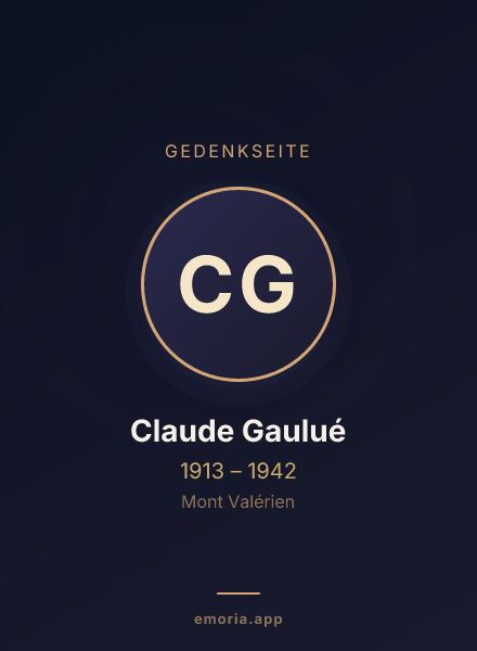 Gedenkportrait von Claude Gaulué