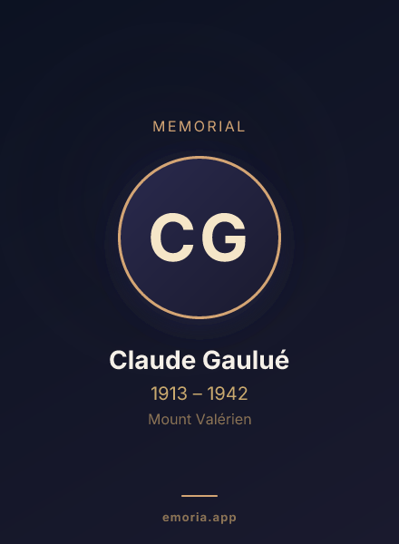Memorial portrait of Claude Gaulué