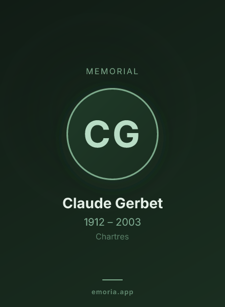 Memorial portrait of Claude Gerbet
