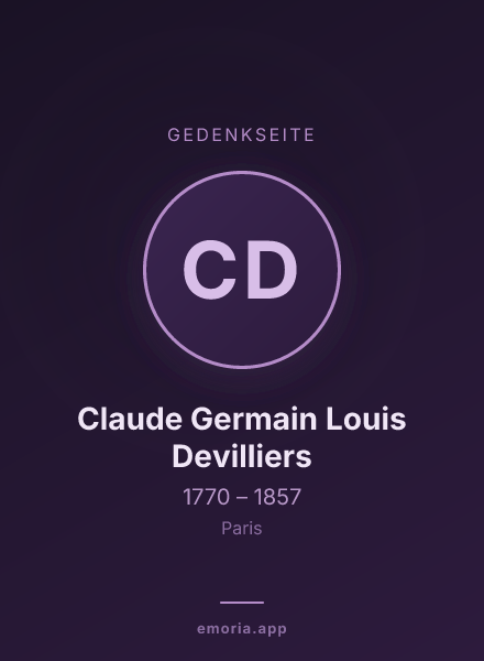 Gedenkportrait von Claude Germain Louis Devilliers