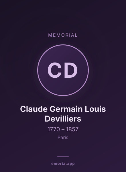 Memorial portrait of Claude Germain Louis Devilliers