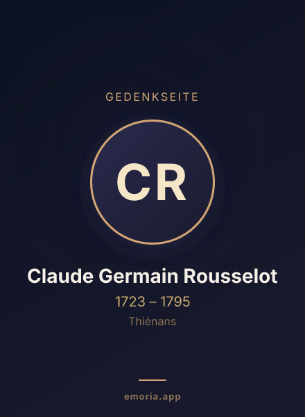 Gedenkportrait von Claude Germain Rousselot