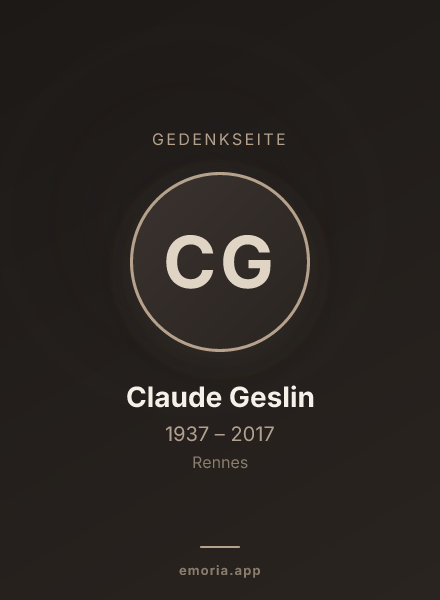 Gedenkportrait von Claude Geslin
