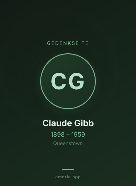 Gedenkportrait von Claude Gibb