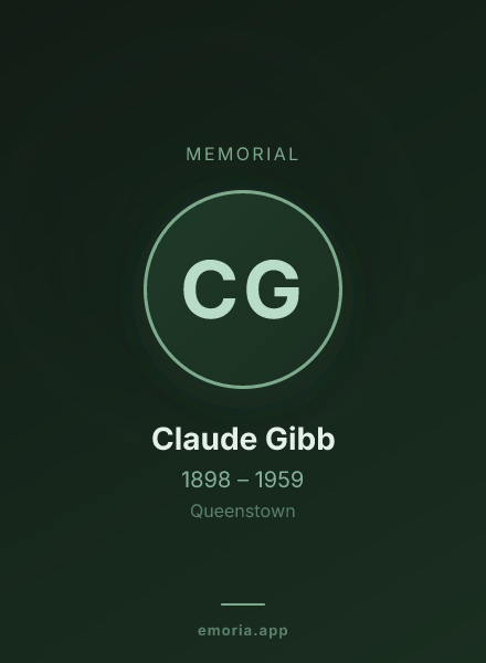 Memorial portrait of Claude Gibb