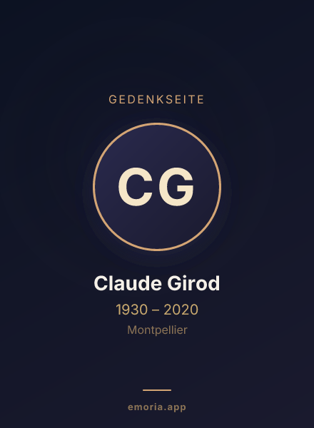 Gedenkportrait von Claude Girod