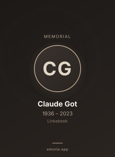 Memorial portrait of Claude Got