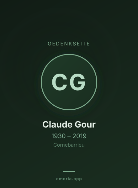 Gedenkportrait von Claude Gour