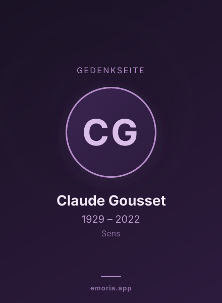 Gedenkportrait von Claude Gousset