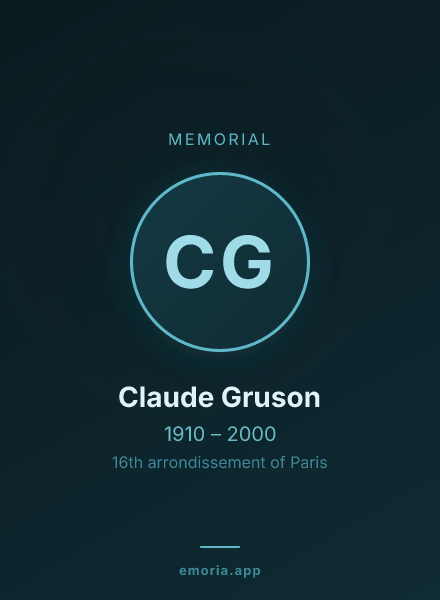 Memorial portrait of Claude Gruson