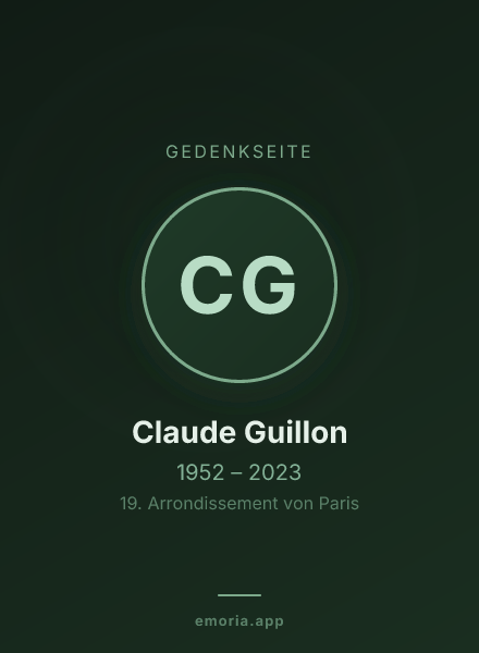 Gedenkportrait von Claude Guillon