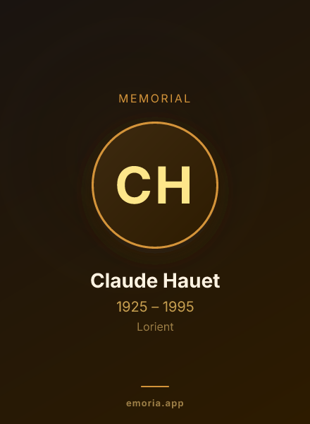 Memorial portrait of Claude Hauet