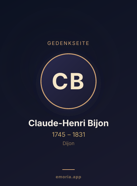 Gedenkportrait von Claude-Henri Bijon