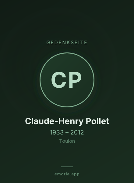 Gedenkportrait von Claude-Henry Pollet