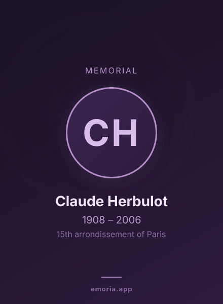 Memorial portrait of Claude Herbulot