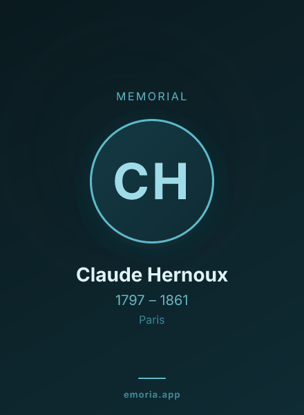 Memorial portrait of Claude Hernoux