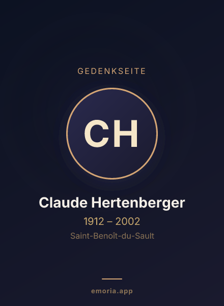 Gedenkportrait von Claude Hertenberger