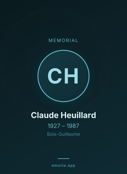 Memorial portrait of Claude Heuillard